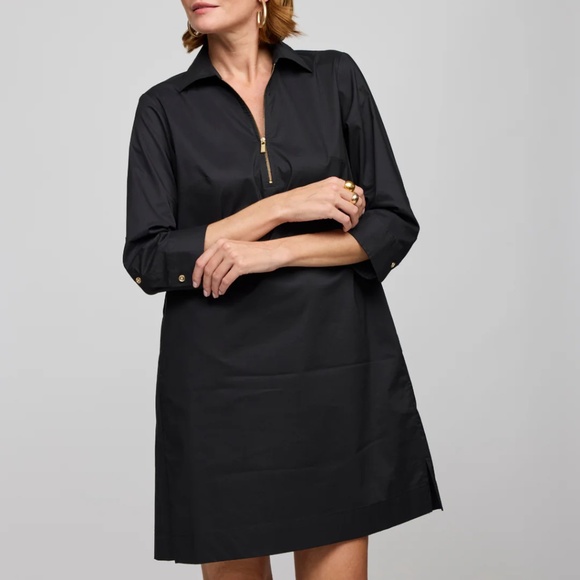 Hinson Wu Alessa 3/4 Sleeve Dress Size Small Black NWT $280 - Picture 4 of 6